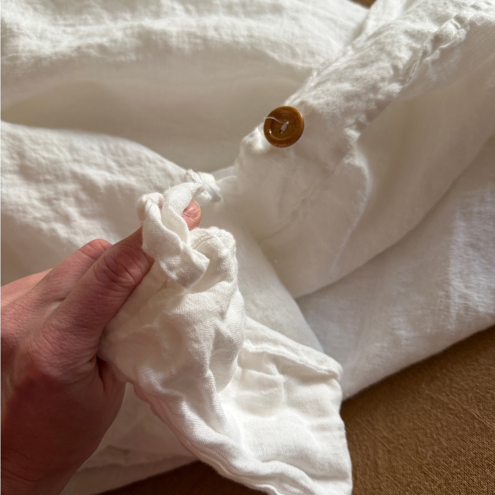 Buffy white linen king duvet - Picture 2 of 2